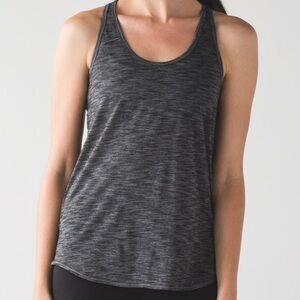 Never Worn Lululemon Essential Tank Pleated Sleeveless Heathered Black Size 8